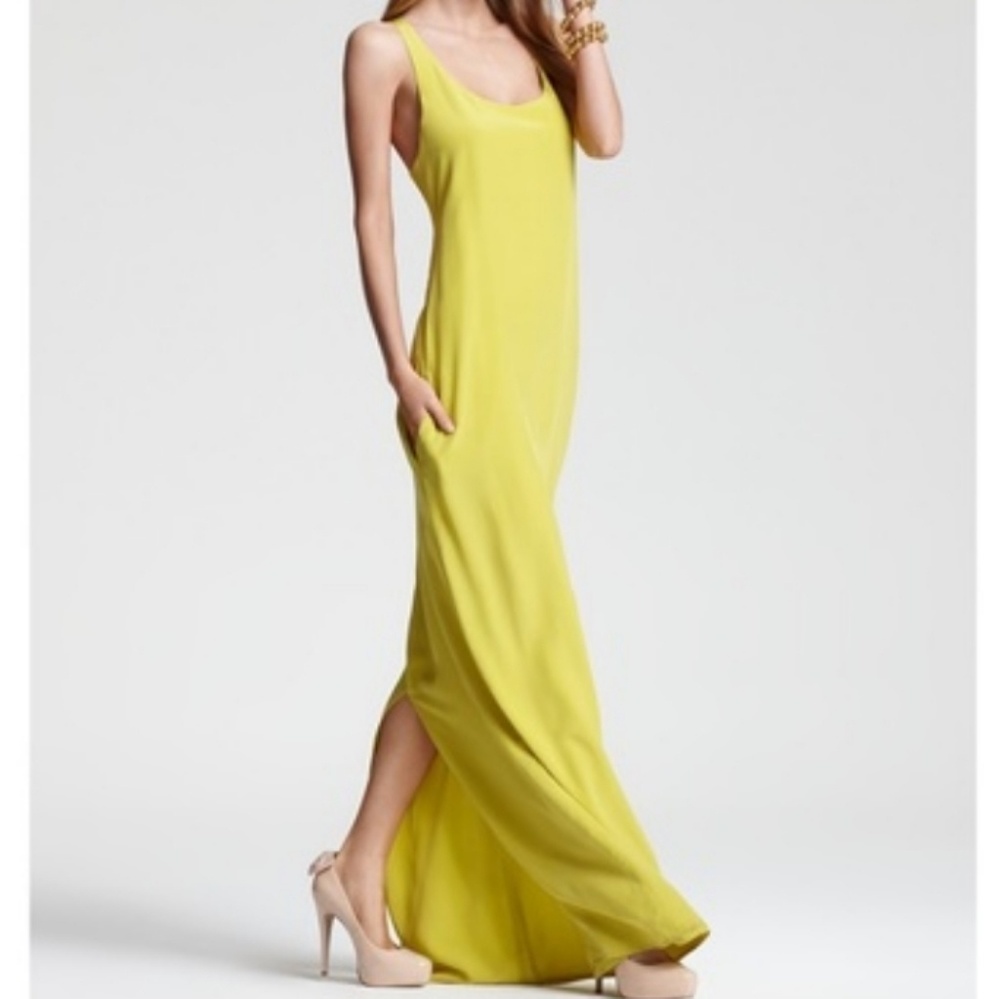 BCBG Maxazria Sara Yellow Maxi Tank Dress